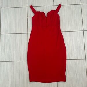 ASTR the LABEL red body con dress